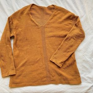 (SOLD) mustard velvety knit sweater